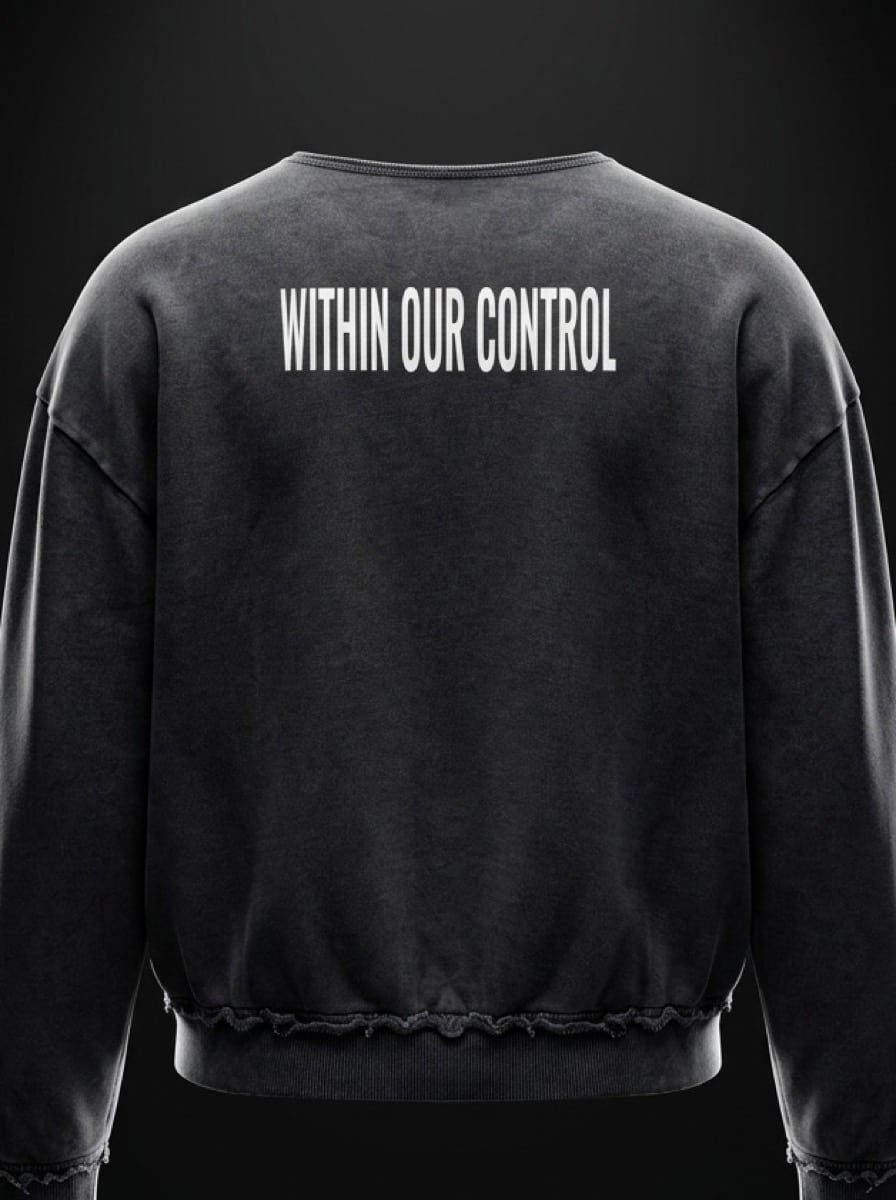 "Within Our Control" Crewneck — Detail View