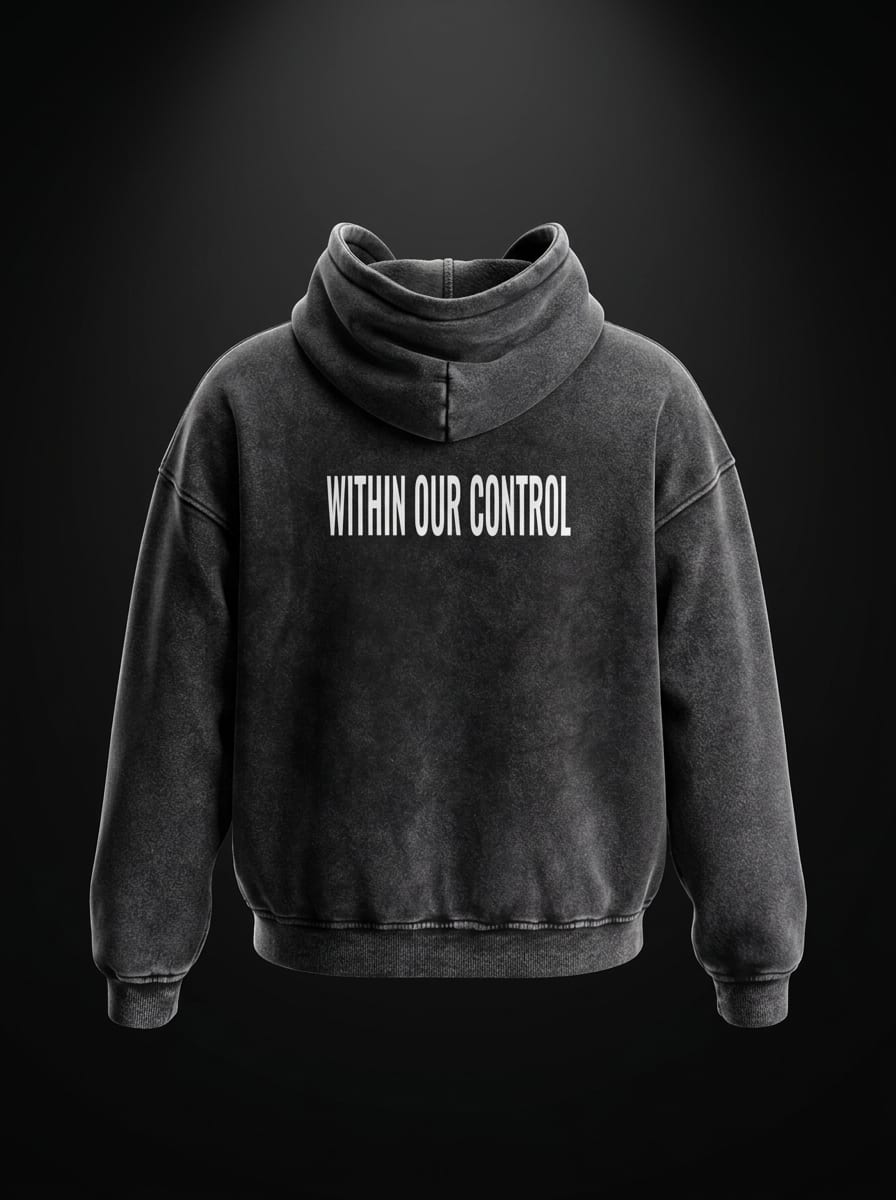"Within Our Control" Zip-Through — Back